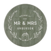 Mr. and Mrs New Zuhause Schneidebrett (Vorderseite)