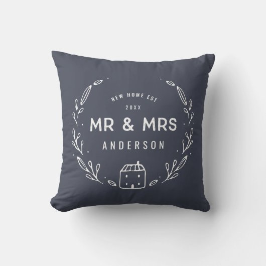 Mr. and Mrs new Zuhause tartan backer Kissen (Vorderseite)