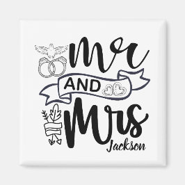 Mr. and Mrs. Newly Wed Magnet