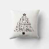 Mr. and Mrs. Newly Weds Christmas Tree Kissen (Rückseite)