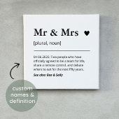 Mr. and Mrs Newlywed Wedding Definition Modern Leinwanddruck
