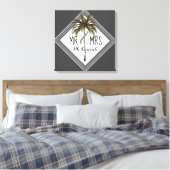 Mr. And Mrs Newlyweds Beach Wedding Personalisiert Leinwanddruck (Insitu (Schlafzimmer))