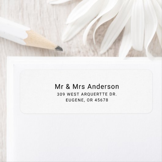 Mr. and Mrs Newlyweds Return Address Label (Insitu)