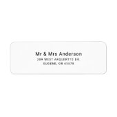 Mr. and Mrs Newlyweds Return Address Label (Vorne)