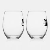 Mr. And Mrs Personalisiert Newly Weds Weinglas Ohne Stiel (Rechts)