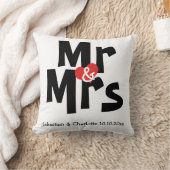 Mr. and Mrs Personalisiert Wedding / Anniversary Kissen (Decke)