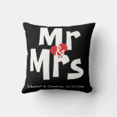 Mr. and Mrs Personalisiert Wedding / Anniversary Kissen (Rückseite)