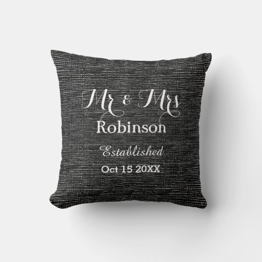 Mr. And Mrs Personalisiert Wedding Gift Kissen (Vorderseite)