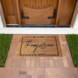 Mr. and Mrs Personalisiert Wedding Gift Nachname Fußmatte
