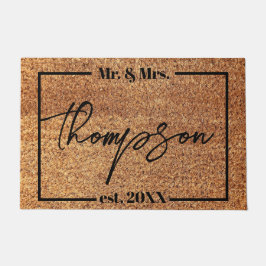 Mr. and Mrs Personalisiert Wedding Gift Nachname Fußmatte