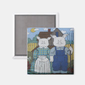 Mr. And Mrs. Pig Magnet (Vorderseite/Rückseite)