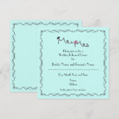 Mr. and Mrs Probe Dinner Mint Color Einladung (Vorne/Hinten)