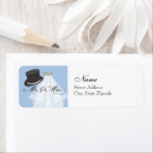 Mr. and Mrs Return Address Label - Blue (Insitu)