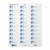 Mr. and Mrs Return Address Label - Blue (Vorne)