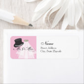 Mr. and Mrs Return Address Label - Pink (Insitu)