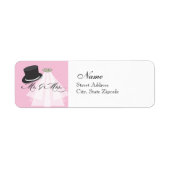 Mr. and Mrs Return Address Label - Pink (Vorne)