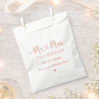 Mr. and Mrs. Rose Gold Heart Script Custom Wedding
