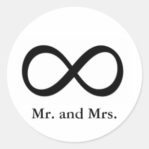 Mr and Mrs Runder Aufkleber