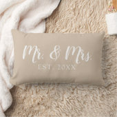 Mr. and Mrs. Script Established Wedding Pillow Lendenkissen (Decke)