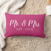 Mr. and Mrs. Script Established Wedding Pillow Lendenkissen (Decke)