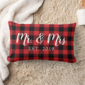 Mr. and Mrs. Script Established Wedding Pillow Lendenkissen (Decke)