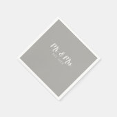 Mr. and Mrs. Script Established Wedding Serviette (Ecke)