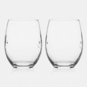 Mr. and Mrs. script frisch personalisiert schwarz Weinglas Ohne Stiel (Links)