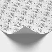 Mr. and Mrs. Script Schriftart - Hochzeit / Jahres Geschenkpapier (Ecke)