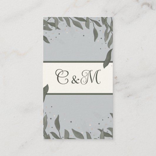 Mr. and Mrs Simple Blätter Modern Inspirivity Begleitkarte (Rückseite)