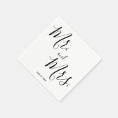 Mr. and Mrs Simple Script Wedding Napkins Serviette (Ecke)