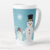 Mr. and Mrs. Snowman Family Christmas Festive Milchtasse (Rechte Ecke)