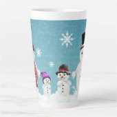 Mr. and Mrs. Snowman Family Christmas Festive Milchtasse (Vorderseite)