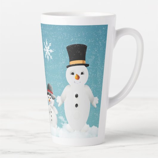 Mr. and Mrs. Snowman Family Christmas Festive Milchtasse (Rechts)