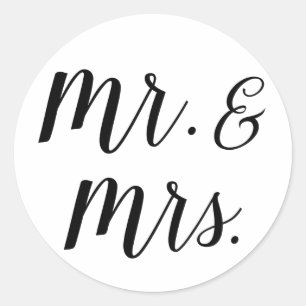 Mr. and Mrs. stickers