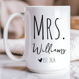 Mr. and Mrs. Tasse, Custom pair Tasse, Wedding Tas Tasse