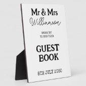 Mr. And Mrs. Wedding Guest Book Sign Fotoplatte (Seite)