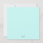 Mr. and Mrs. Wedding Mint Information Card Einladung (Rückseite)
