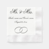 Mr. and Mrs. wedding napkin - anpassbar Serviette (Vorderseite)