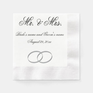 Mr. and Mrs. wedding napkin - anpassbar Serviette