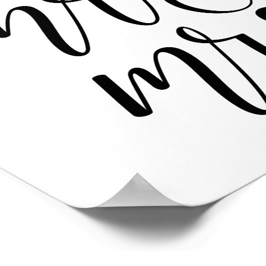 Mr. And Mrs. Wedding Poster (Ecke)