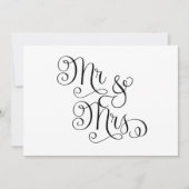 Mr. And Mrs. Wedding Sign (Vorderseite)