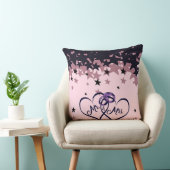 Mr and Mrs Wedding Throw Pillow with Star Backgrou Kissen (Stuhl )
