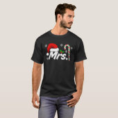 Mr. And Mrs. Weihnachtsmannmütze Paares Matching C T-Shirt (Vorne ganz)