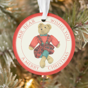 MR. BEAR Acryl-Kreisor ornament + Text