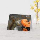 Mr. Bickles Die Eichhörnchenkarte Halloween Karte (Gelbe Blume)