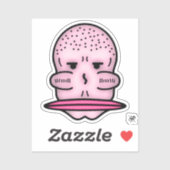 Mr Big Cheekbones & Even Bigger Mouth v1 Sticker (Blatt)