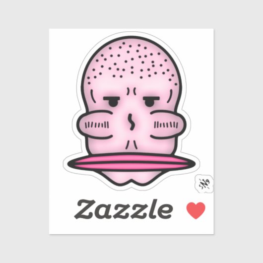 Mr Big Cheekbones & Even Bigger Mouth v1 Sticker (Blatt)