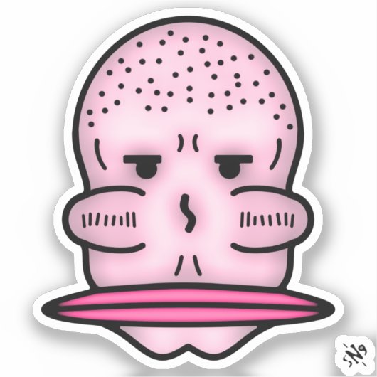Mr Big Cheekbones & Even Bigger Mouth v1 Sticker (Vorderseite)