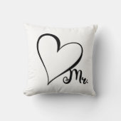 Mr. Black Heart Throw Pillow Kissen (Vorderseite)