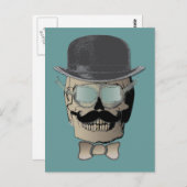 Mr. Bones Steam Punk Time Traveler Postkarte (Vorne/Hinten)